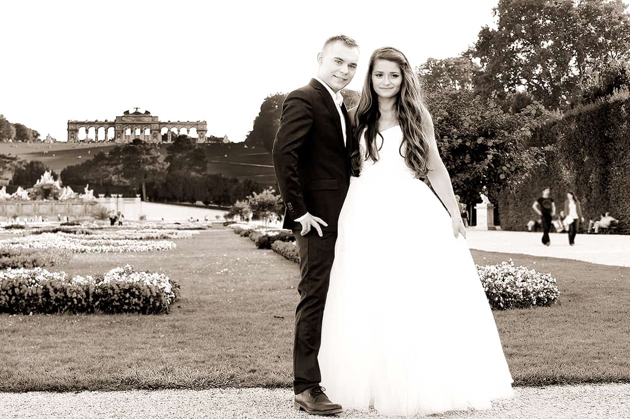 para młoda w Schloss Schönbrunn