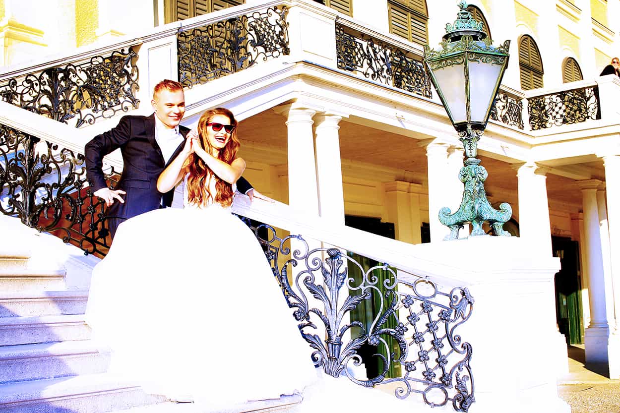 sesja ślubna w Wiedniu w Schloss Schönbrunn
